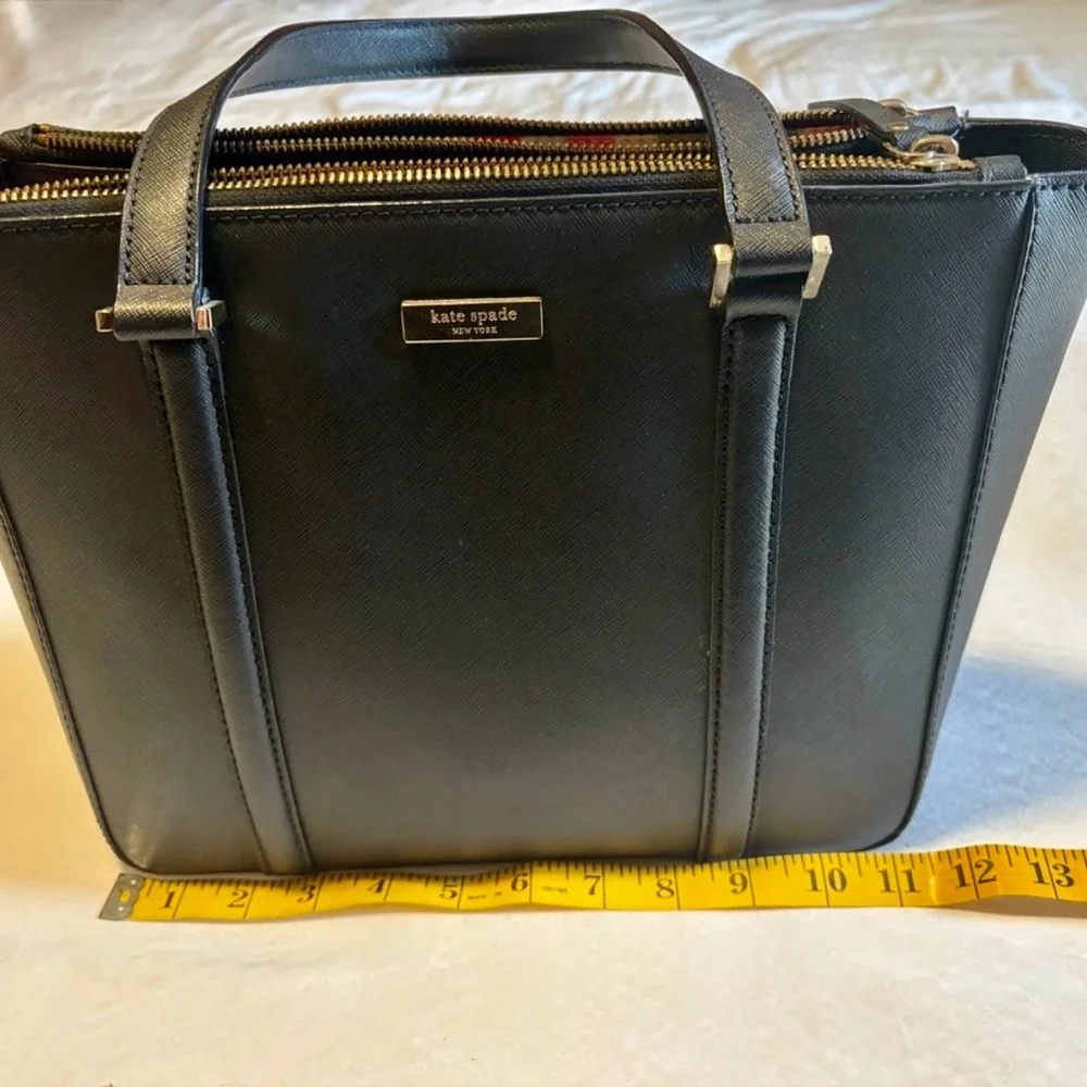 EUC Kate Spade New York Newbury Lane Cadene Black Leather Satchel - Picture 7 of 10